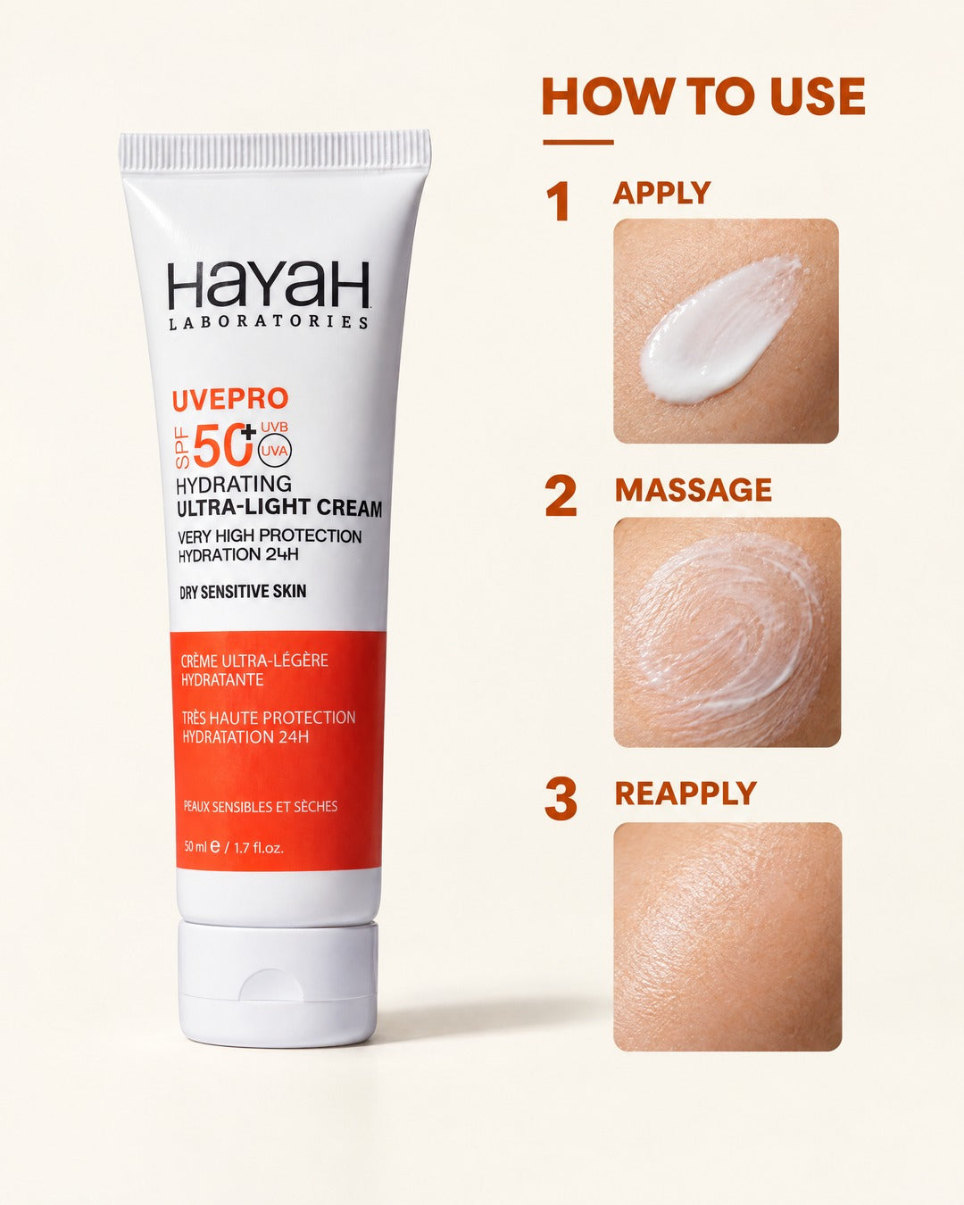 UVEPRO Hydrating Ultra Light Cream SPF50+ 50ml
