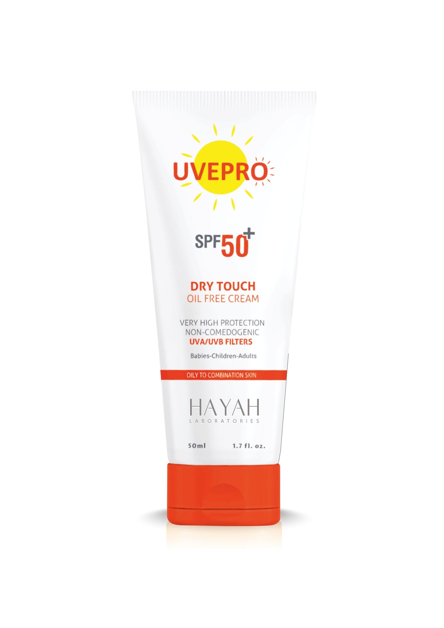 كريم UVEPRO للبشرة الدهنية  بعامل حماية من الشمس 50+ 50 مل