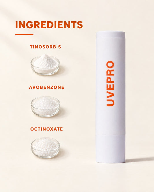 UVEPRO Hydrating Lip balm SPF50.