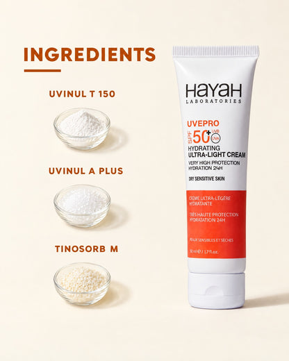 UVEPRO Hydrating Ultra Light Cream SPF50+ 50ml