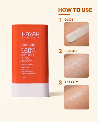 UVEPRO Sunscreen Stick SPF 50+ 20gm