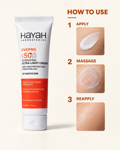 UVEPRO Hydrating Ultra Light Cream SPF50+ 50ml